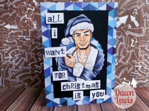 KennyK Stamps + Darkroom Door + Copic = one spicy Christmas card!