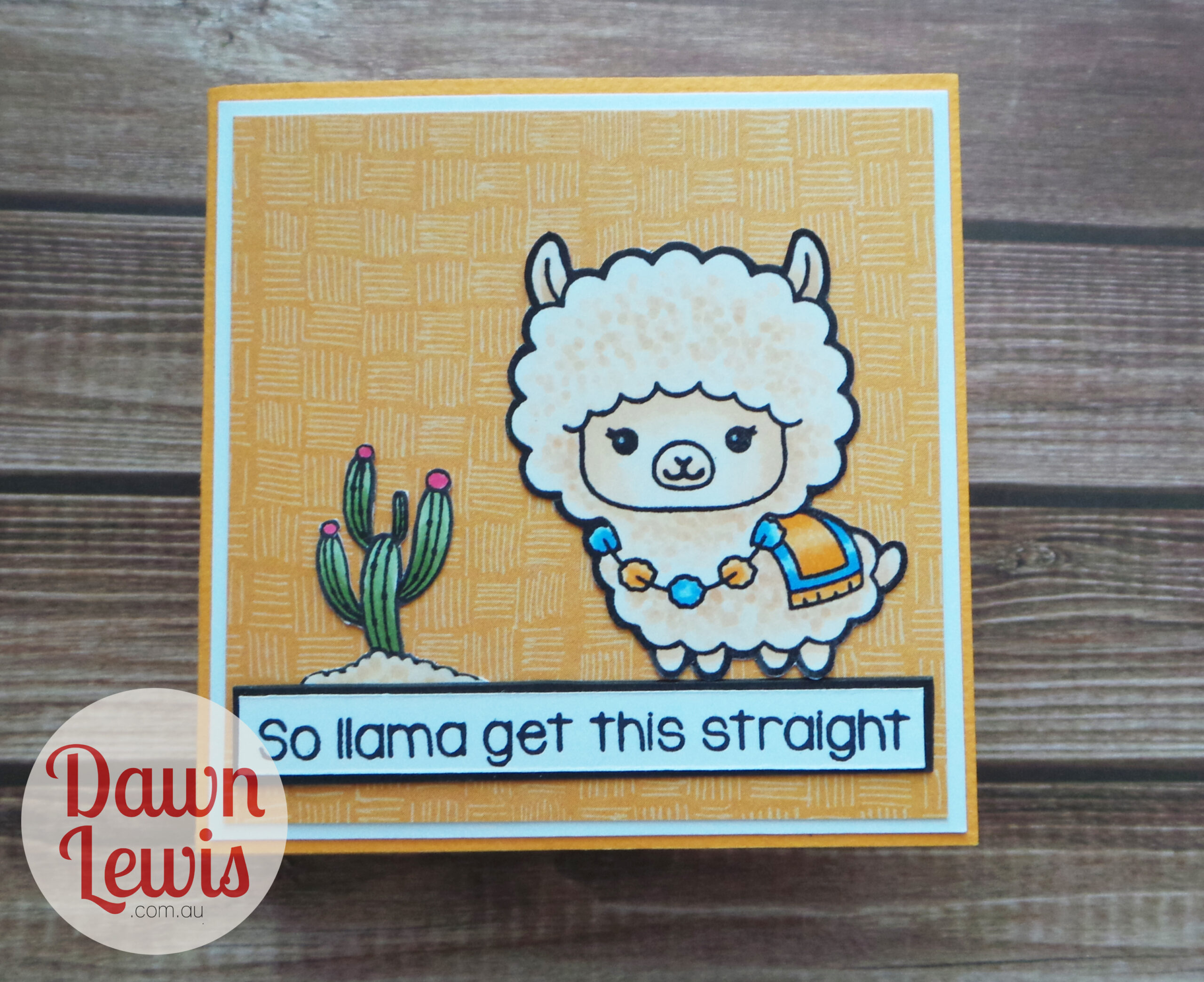 Llama Get This straight drawer box card video tutorial