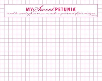 My Sweet Petunia, Misti, Mini size grid paper, Australia