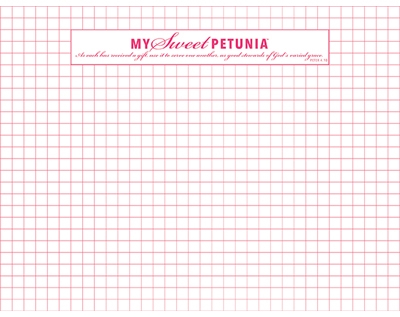 My Sweet Petunia, Misti, Original size grid paper pad, Australia