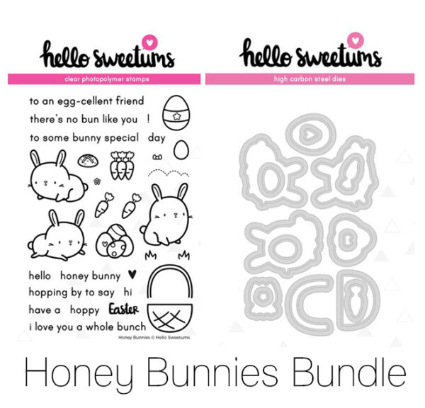 Hello Sweetums, Honey Bunnies stamp & die bundle, Australia