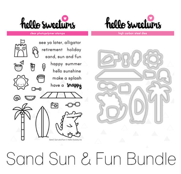 Hello Sweetums, Sand Sun & Fun stamp & die bundle, Australia