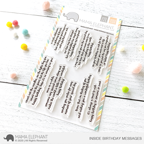 Mama Elephant, Inside Birthday Messages stamp set, Australia