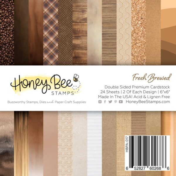 Honey Bee Stamps, Fresh Brewed 6x6 paper pad, Australia