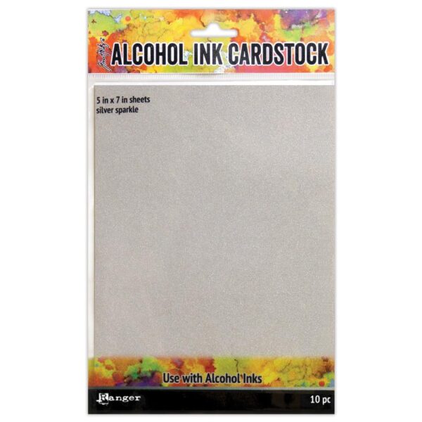 Tim Holtz, Silver Sparkle Alcohol ink cardstock, Australia