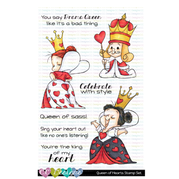 CC Designs, Queen of Hearts stamp set, Australia