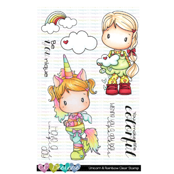 CC Designs, Unicorn & Rainbow stamp set, Australia