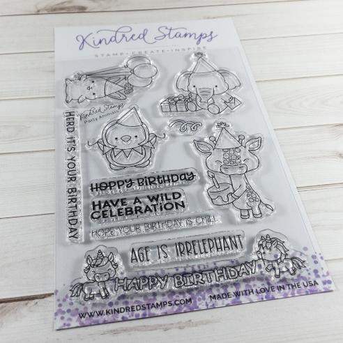 Kindred Stamps, Party Animals stamp set, Australia