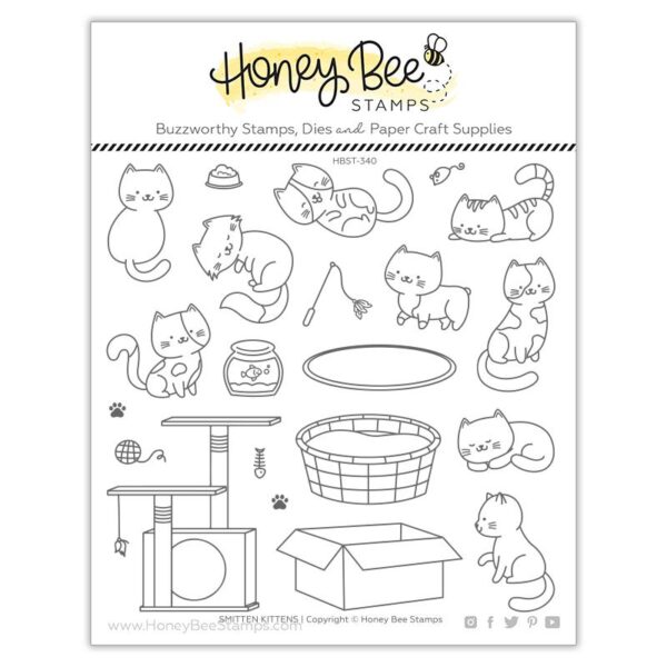Honey Bee, Smitten Kittens stamp set, Australia