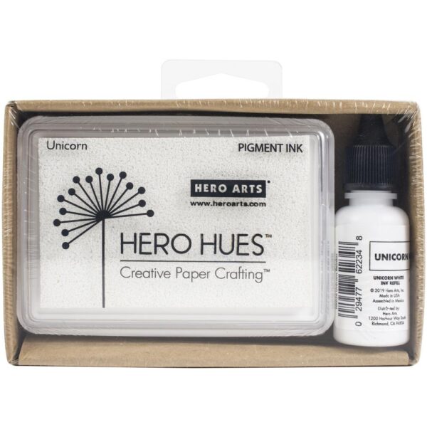 Hero Arts, Unicorn White Pigment ink pad & Reinker bundle, Australia
