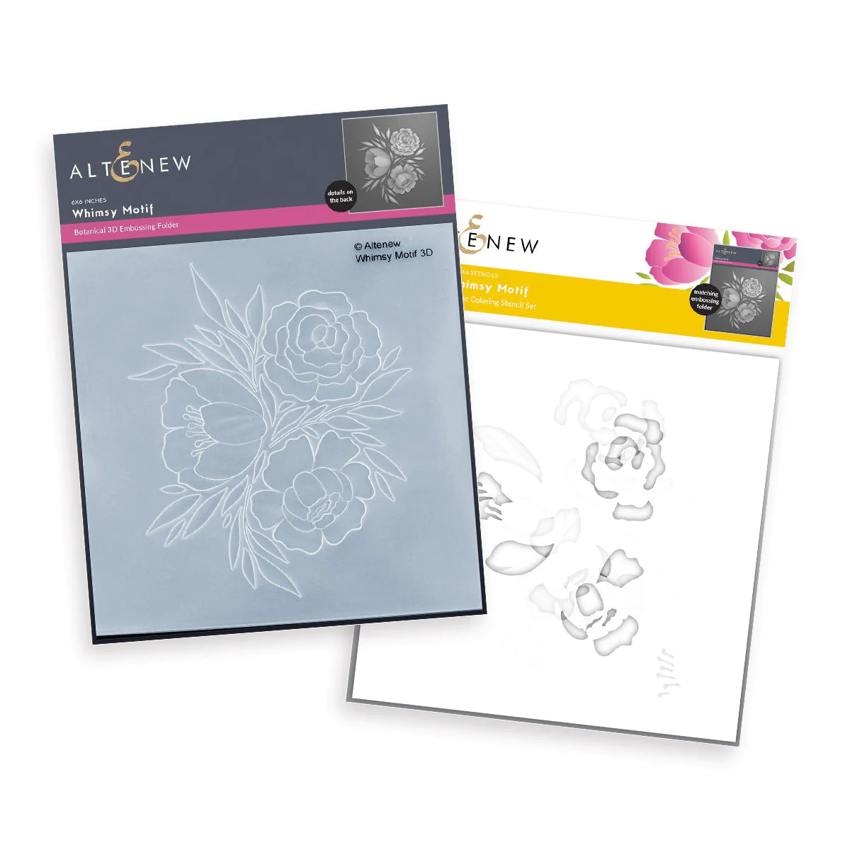 Altenew, Whimsy Motif stencil & embossing folder bundle, Australia