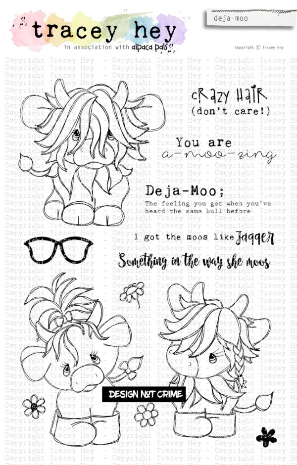 Tracey Hey, Deja-Moo stamp set, Australia