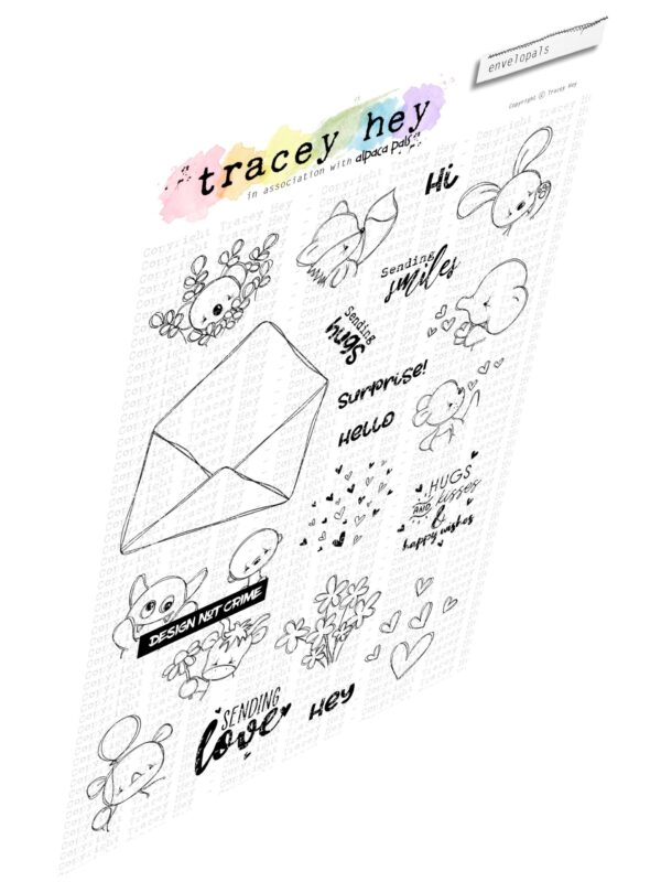 Tracey Hey, Envelopals stamp set, Australia