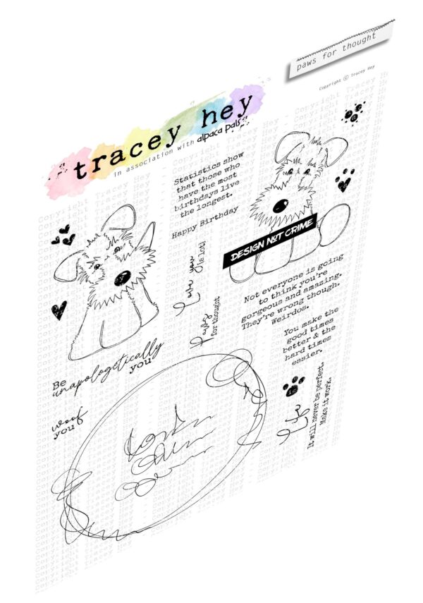 Tracey Hey, Paws For Thought stamp set, Australia