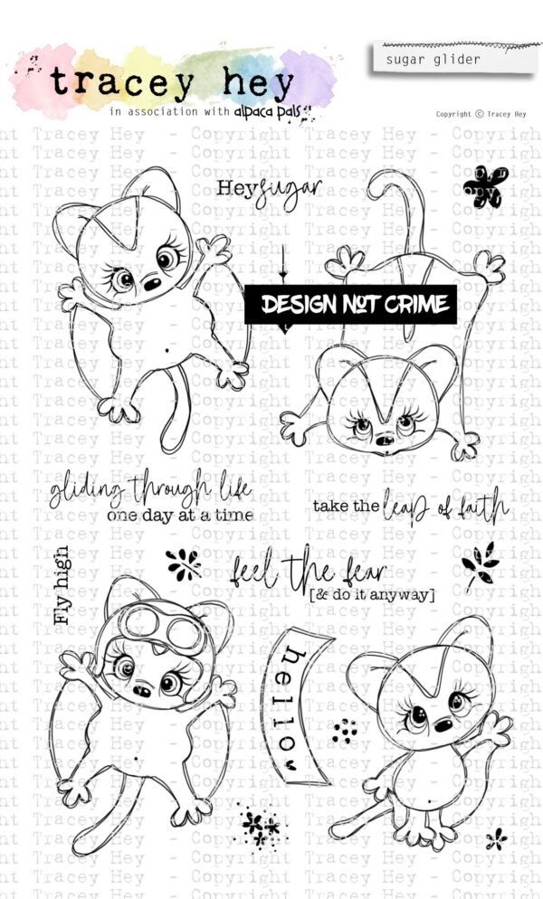 Tracey Hey, Sugar Glider stamp set, Australia