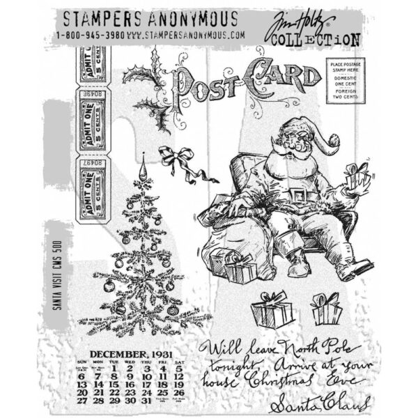 Santa Visit stamp set, Tim Holtz