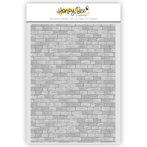 Rustic Brick Wall 3D embossing folder, Honey Bee Stamps