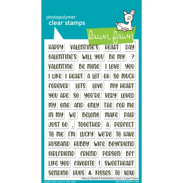 Henry's Build-A-Sentiment: Love stamp set, Lawn Fawn