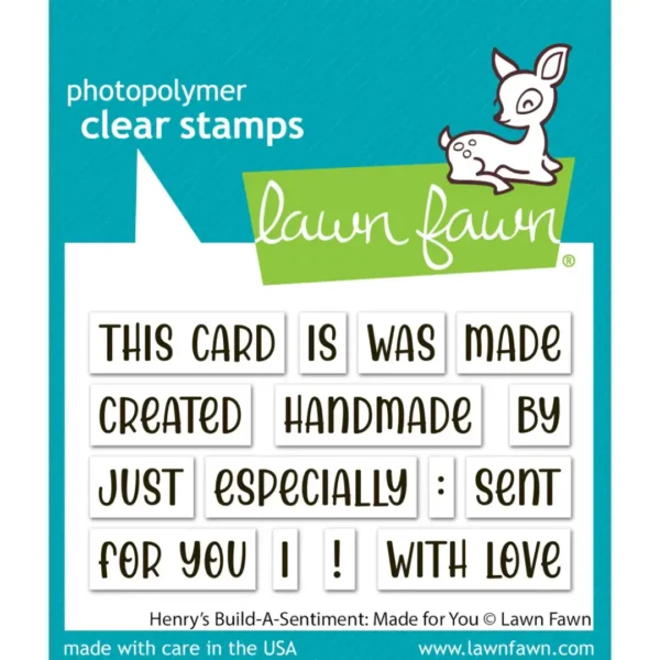 Henry's Build-A-Sentiment: Made For You stamp set, Lawn Fawn