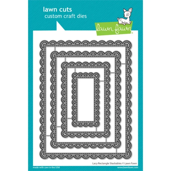 Lacy Rectangle Stackables die set, Lawn Fawn