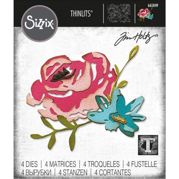 Brushstroke Flowers #4 die set, Tim Holtz Sizzix