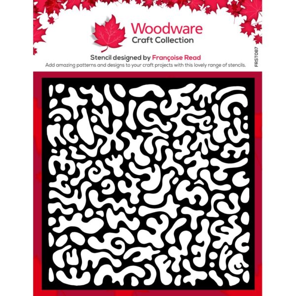 Funky Swirls stencil, Woodware